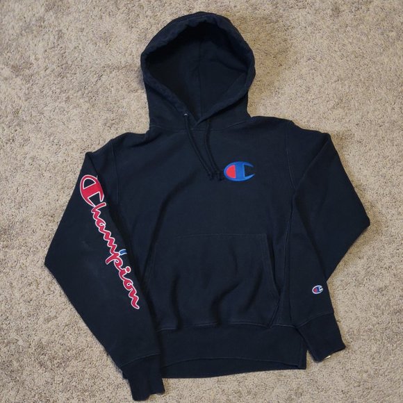 Champion Reverse Weave Black Hoodie SIZE SMALL - Picture 4 of 4
